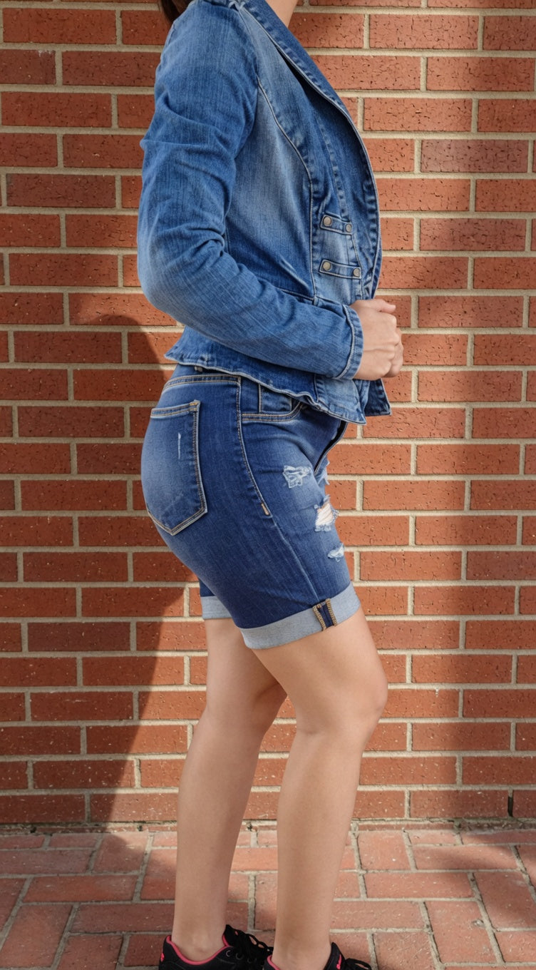 Bermuda Jean Push Up Destroyed